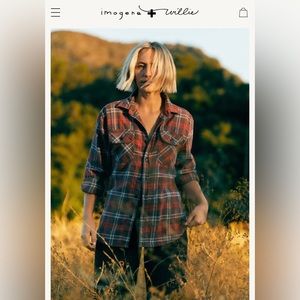 Imogene + Willie Earl plaid button down in XL